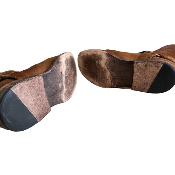 Frye Phillip Studded Engineer Harness Tall Knee High Riding Boots Brown 7.5 - Picture 6 of 12